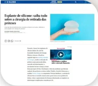 Explante de silicone — O Globo / ELA