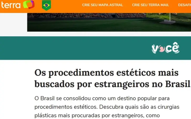 Terra — Os procedimentos estéticos mais buscados por estrangeiros no Brasil
